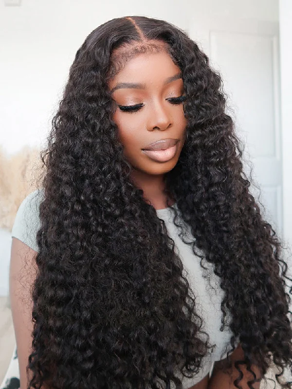 HD Lace Wigs with Lightweight Comfort-CurlyMe Natural Curly Hairline HD Lace Wigs with Curly Baby HairKeywords: no lace wigs, easy styling wigs, no glue wigs, effortless wigs
