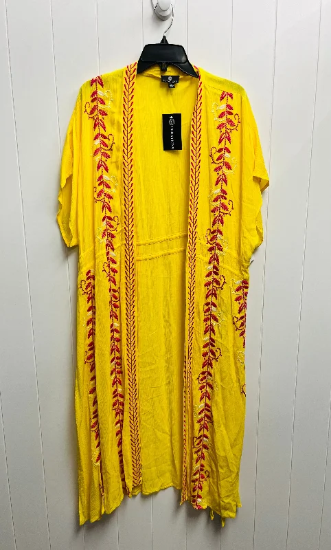 Kimono By CURATIONS - In Yellow, Size: Xl