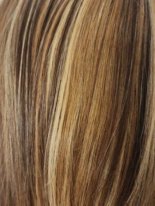 Jolie | With a base of rich brown, complemented by highlights of light brown and chunky medium natural-ash blonde highlights, Jolie offers a natural color with depth and texture.