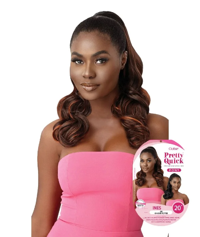 clip-in ponytail extensions, premium ponytail extensions, high-quality clip-in ponytails, 100% human hair ponytails---Outre Pretty Quick - Ines clip-in ponytail extensions, premium ponytail extensions, high-quality clip-in ponytails, 100% human hair ponytails---Outre Pretty Quick - Ines