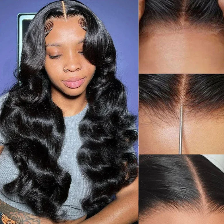 18"-26"| Klaiyi Body Wave Put on and Go Glueless Wig Pre-Everything Lace Front Wig Flash Saletop-rated no lace wigs, best wigs, high-quality no lace wigs, top-rated glueless wigs