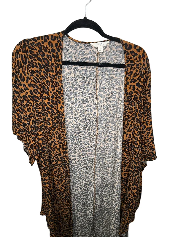 Kimono By Terra & Sky In Animal Print, Size: 1x