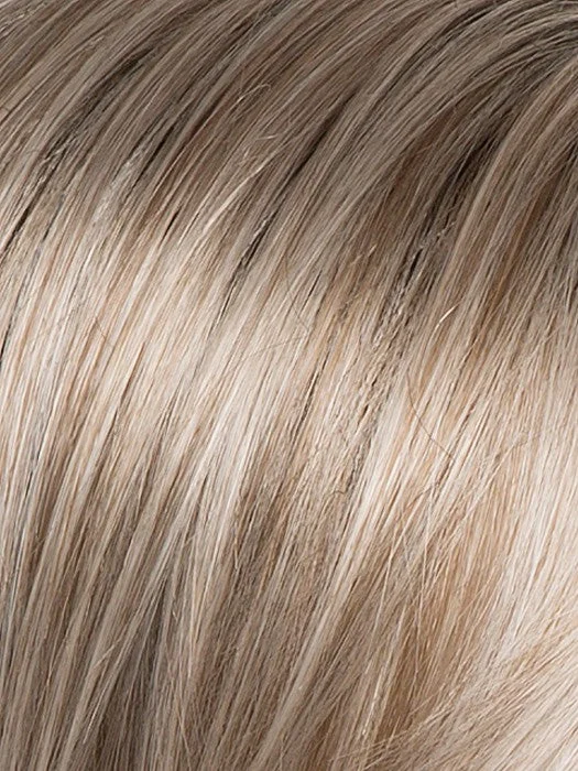 PEARL BLONDE ROOTED | Medium ash blonde base with Off-white "pearl" platinum highlights and dark ash blonde roots.