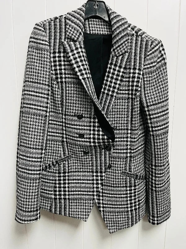 Blazer By Clothes Mentor In Black & White, Size: Xs