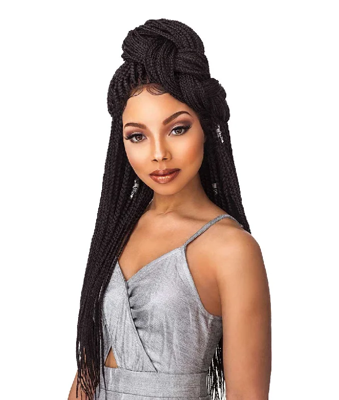 Wear & Go Glueless Wigs with No Mess-Natural-Looking No Lace Wigs--Sensationnel Cloud 9 4X4 Part Swiss Lace Wig - Box Braid Small Wear & Go Glueless Wigs with No Mess-Natural-Looking No Lace Wigs--Sensationnel Cloud 9 4X4 Part Swiss Lace Wig - Box Braid Small