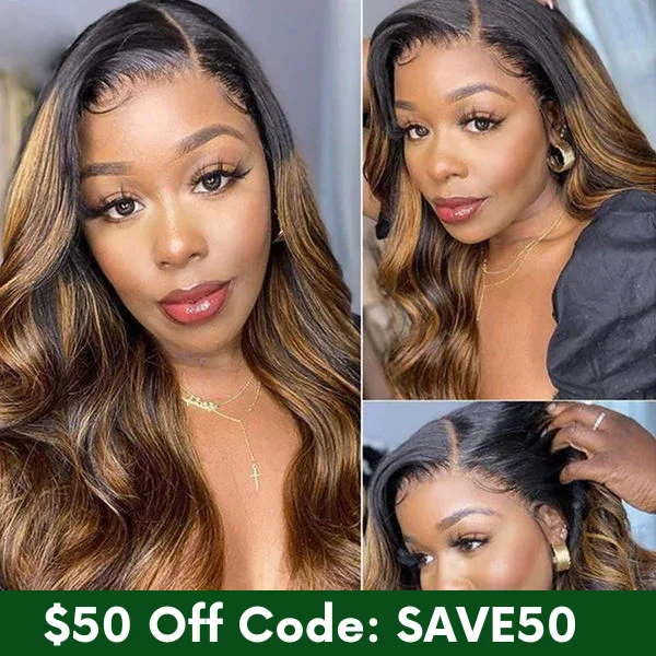 $50 Off Full $51- Dark Root Brown Balayage Natural Density Lace Front Wigstop-rated no lace wigs, best wigs, high-quality no lace wigs, top-rated glueless wigs