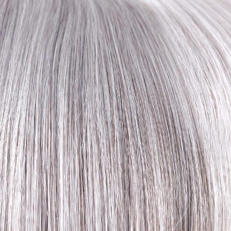 Silver Stone | Silver Medium Brown blend that transitions to more Silver then Medium Brown then to Silver Bangs