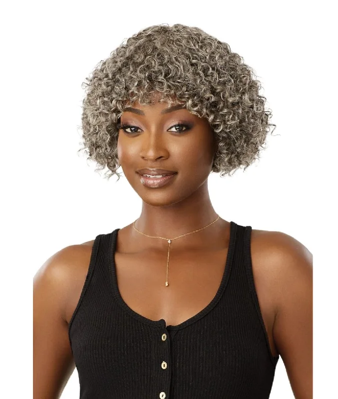Glueless Human Hair Wigs with Natural Body-Outre Fab & Fly Hh Full Wig Gray Glamour Randy Glueless Human Hair Wigs with Natural Body-Outre Fab & Fly Hh Full Wig Gray Glamour Randy