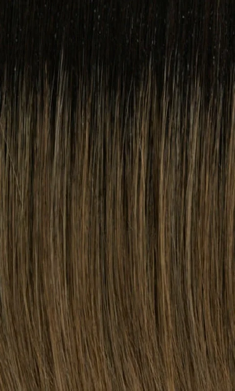 2418GR | Light ash brown with gold blonde highlights and dark brown roots