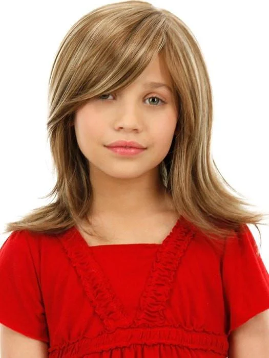 Glueless Human Hair Wigs for Women with Round Faces-Ashley Petite | Synthetic Wig (Mono Crown)