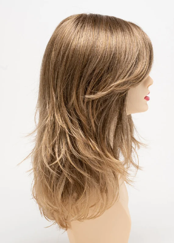 Frosted | A light brown at the roots with wheat blonde tips for that summer blonde look