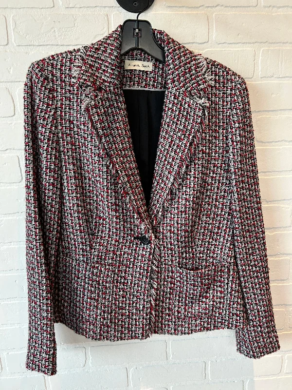 Blazer By Amanda Smith In Grey & Red, Size: S