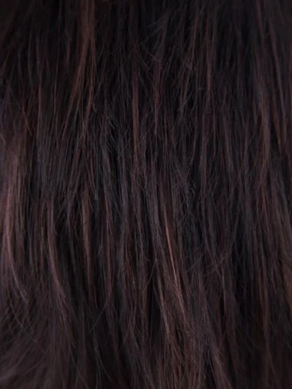 Burgundy | Dark auburn roots with wine highlights