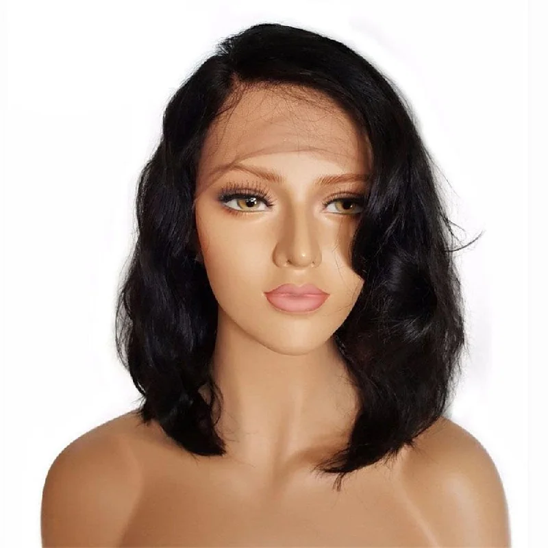 Premium No Lace Wigs Collection--Deep Right Part Wavy Bob 13 x 6 Lace Front Wigs AFB72 Premium No Lace Wigs Collection--Deep Right Part Wavy Bob 13 x 6 Lace Front Wigs AFB72