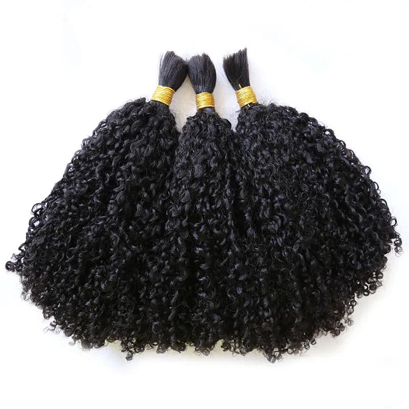 Premium Bulk Human Braiding Hair--Double Drawn Burmese Multi-Textured Kinky Curly Human Braiding Hair crochet braids, crochet locs, premium crochet braids, high-quality locs Premium Bulk Human Braiding Hair--Double Drawn Burmese Multi-Textured Kinky Curly Human Braiding Hair crochet braids, crochet locs, premium crochet braids, high-quality locs