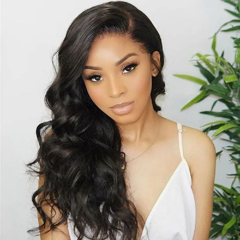 Premium No Lace Wigs Collection--Preplucked Body Wave 13x6 Lace Front Wigs AFB64