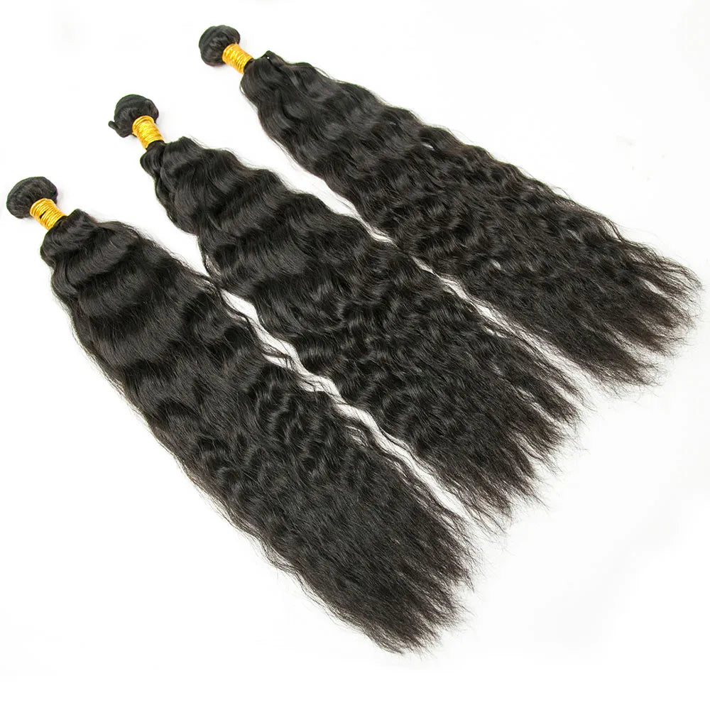 Human Hair Weft Bundles for Sew-In Installations---Wet and Wavy Weft Bundles Human Hair Human Hair Weft Bundles for Sew-In Installations---Wet and Wavy Weft Bundles Human Hair