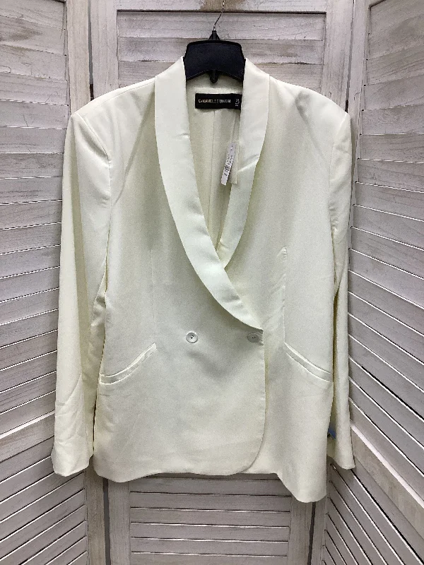 Blazer By Clothes Mentor In Cream, Size: Xl