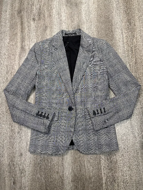 Blazer By Amanda + Chelsea In Plaid Pattern, Size: Xs