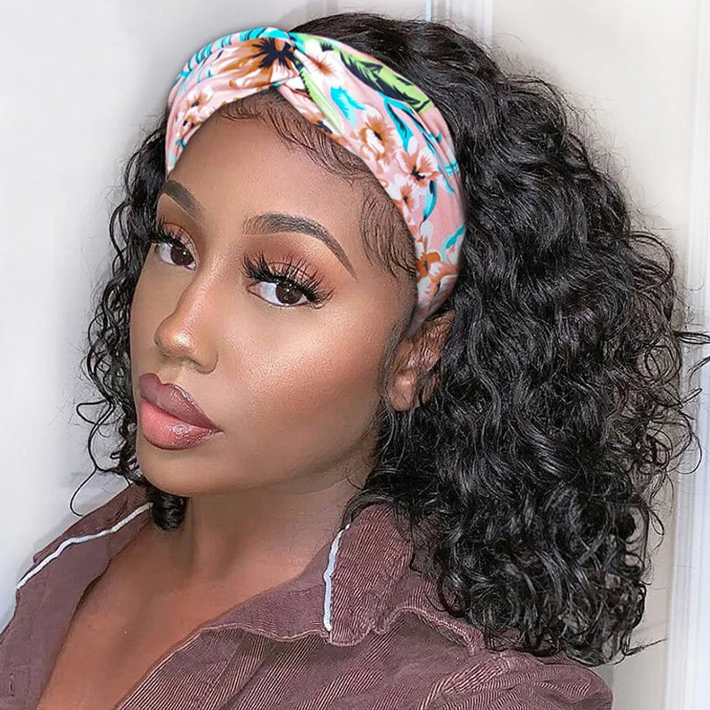 Short Wigs for Women in a Hurry-Sunber Short BOB Headband Wigs Water Wave Best Human Hair Wigs Glueless Scarf Wigs Short Wigs for Women in a Hurry-Sunber Short BOB Headband Wigs Water Wave Best Human Hair Wigs Glueless Scarf Wigs