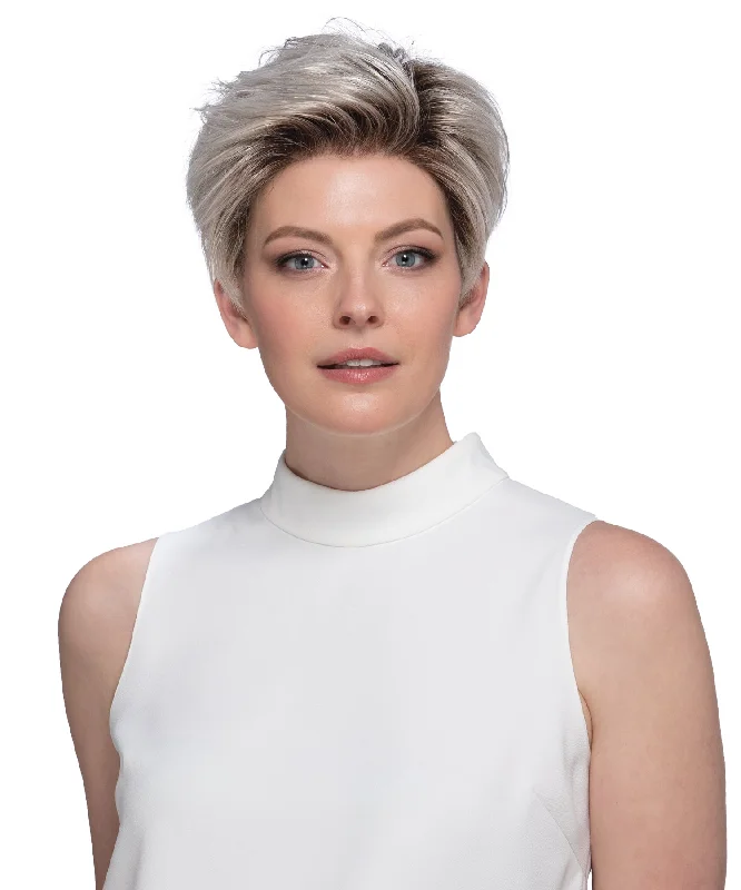 Glueless Human Hair Wigs for a Sleek Look-Easton Petite Wig by Estetica | Synthetic Hair | Petite Cap Glueless Human Hair Wigs for a Sleek Look-Easton Petite Wig by Estetica | Synthetic Hair | Petite Cap