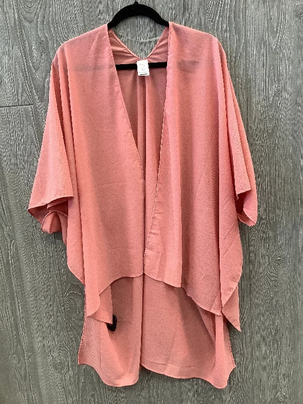 Kimono By Clothes Mentor In Coral, Size: Onesize