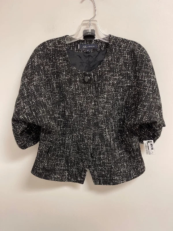 Blazer By Anne Klein In Black & White, Size: Mp