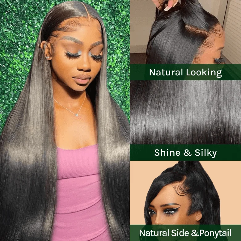 Klaiyi Silky Straight 13x4 Pre-Everything Lace Frontal Wig Real Ear To Ear Pre-Cut Lace Frontal Super Secure Wigtop-rated no lace wigs, best wigs, high-quality no lace wigs, top-rated glueless wigs