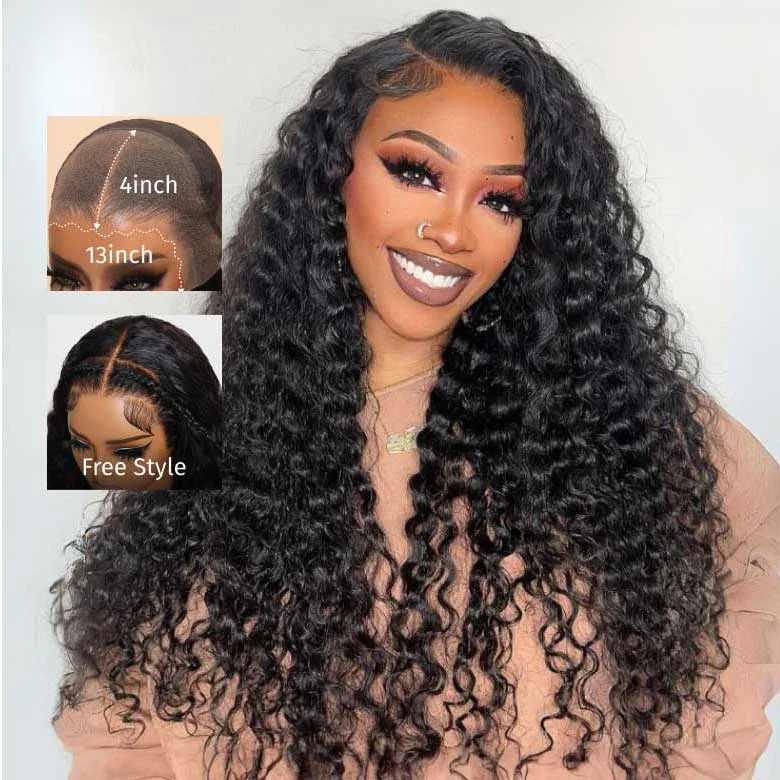 18"-26"|Klaiyi 7x5 Bye Bye Knots Pre-cut Lace Wig Water Wave Human Hair Wigs Flash Saletop-rated no lace wigs, best wigs, high-quality no lace wigs, top-rated glueless wigs