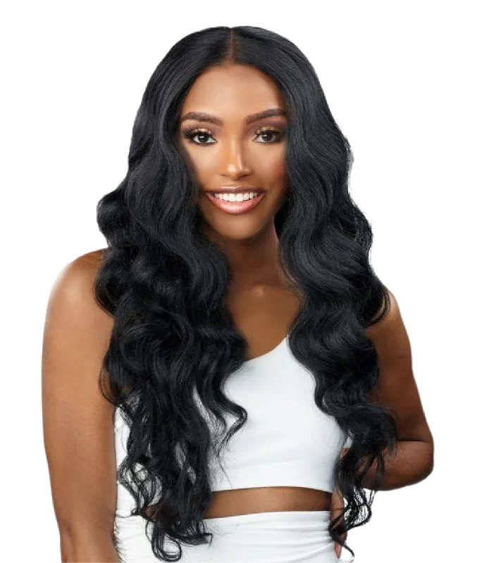 Wear & Go Glueless Wigs with Minimal Maintenance-Natural-Looking No Lace Wigs--Sensationnel Butta Lace Human Hair Blend Wig - Curly Body 26" Wear & Go Glueless Wigs with Minimal Maintenance-Natural-Looking No Lace Wigs--Sensationnel Butta Lace Human Hair Blend Wig - Curly Body 26"