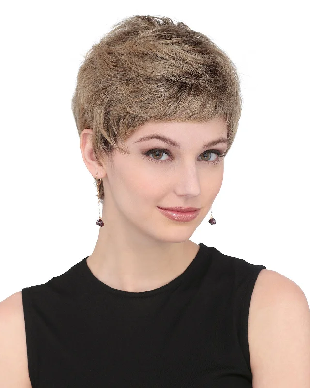 Glueless Human Hair Wigs for Beginners to Wear-Coco Petite | Monofilament Synthetic Wig by Louis Ferre