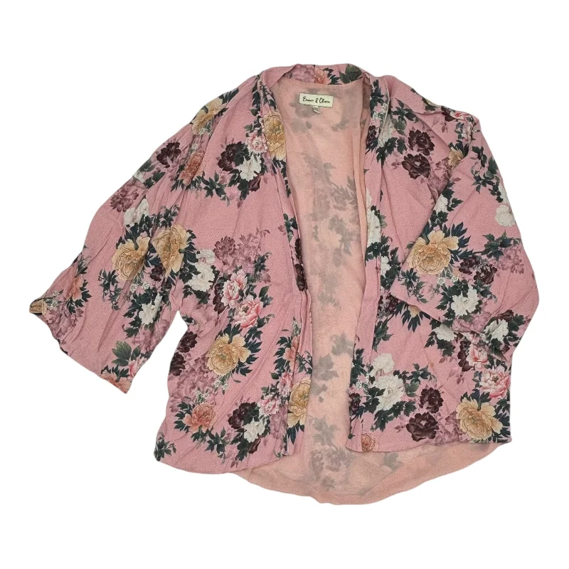 Kimono By Clothes Mentor In Pink, Size:L