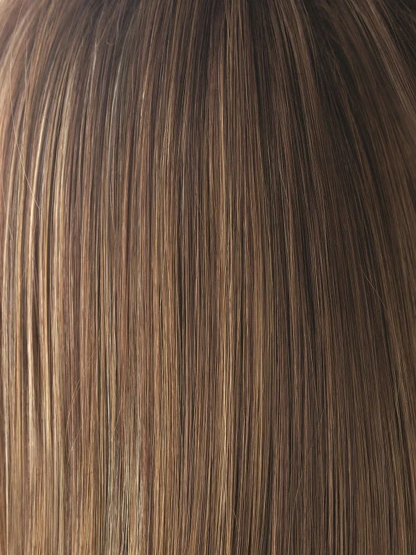 Almond Spice-R | Rooted Dark with a Medium Brown base and a Honey and Platinum Blonde blended highlight