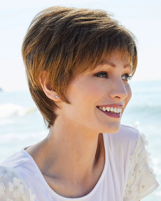 Synthetic Wigs with Layers-Connie | Monofilament Synthetic Wig by Amore