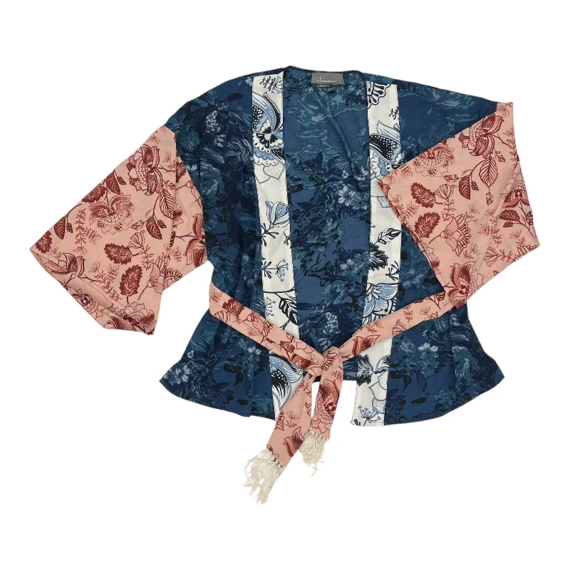 Kimono By Anthropologie In Blue & Pink, Size:Osfm