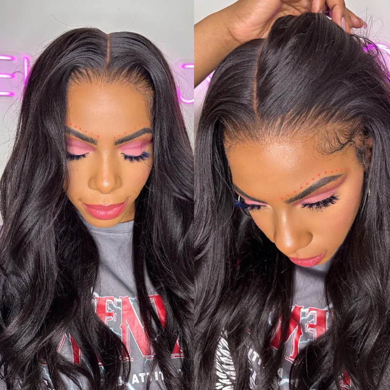 Klaiyi 7x5 Pre-Cut Lace Wig Put On and Go Yaki Straight Human Hair Wig Beginner Friendly Flash Saletop-rated no lace wigs, best wigs, high-quality no lace wigs, top-rated glueless wigs