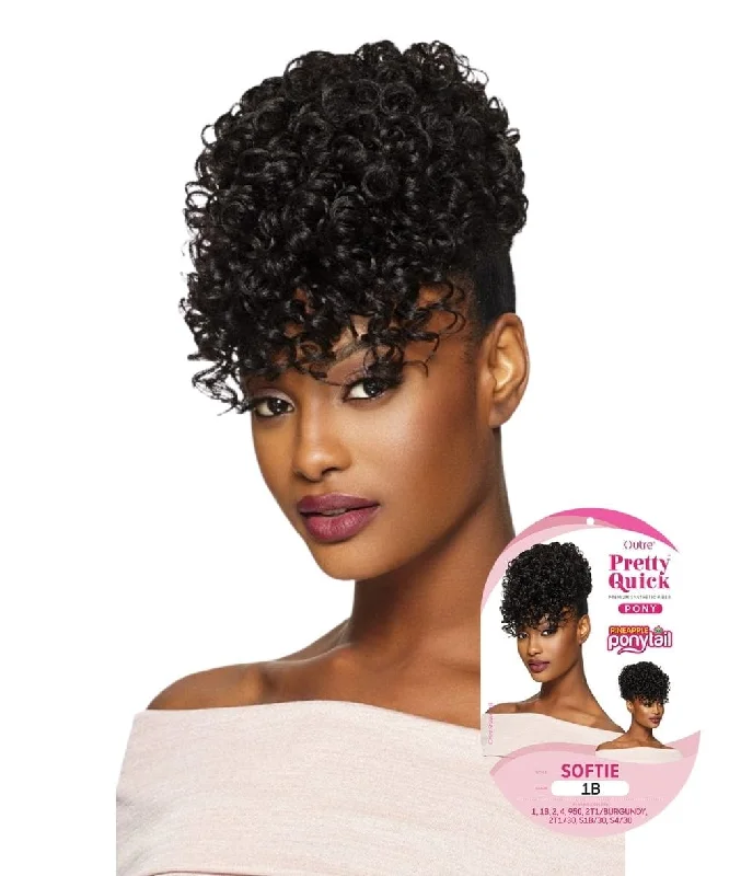 clip-in ponytail extensions, premium ponytail extensions, high-quality clip-in ponytails, 100% human hair ponytails---Outre Pretty Quick Pineapple Ponytail - Softie clip-in ponytail extensions, premium ponytail extensions, high-quality clip-in ponytails, 100% human hair ponytails---Outre Pretty Quick Pineapple Ponytail - Softie