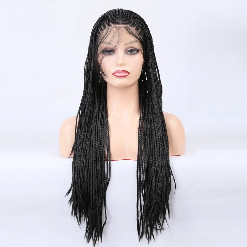 True Glam Braided Front Lace Wigtop-rated no lace wigs, best wigs, high-quality no lace wigs, top-rated glueless wigs