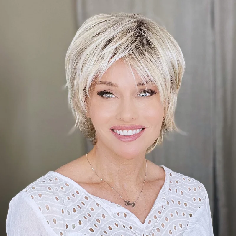 Synthetic Wigs for Blonde Hair-Ellen Wig by WigPro | Synthetic Hair | Average Cap