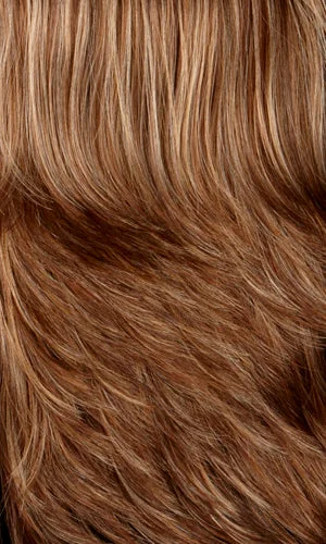 8/27/33H - Medium brown with gold blonde strawberry & auburn highlights