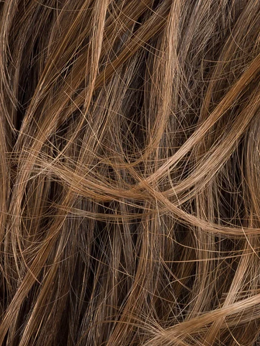 CHOCOLATE ROOTED 830.27.6 | Medium and Dark Brown with Light Auburn and Dark Strawberry Blonde Blend with Shaded Roots