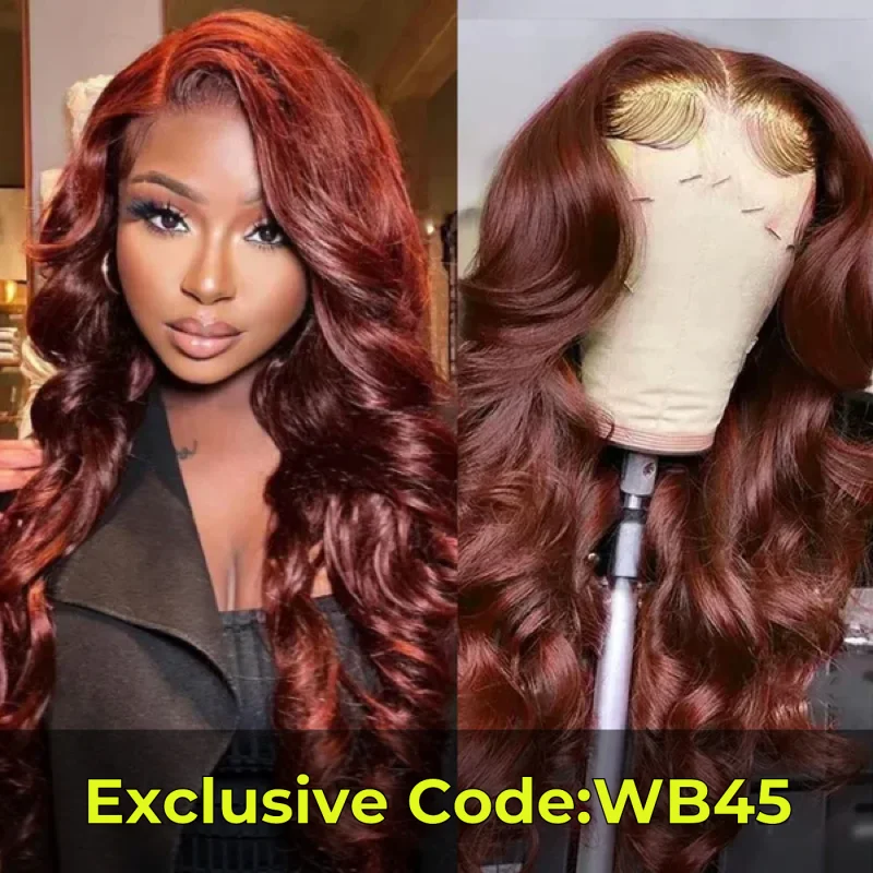Klaiyi Whatsapp Special Offer |  Special Offer Reddish Brown Lace Front Wig Human Hairtop-rated no lace wigs, best wigs, high-quality no lace wigs, top-rated glueless wigs