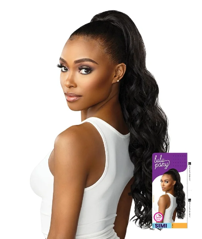 clip-in ponytail extensions, premium ponytail extensions, high-quality clip-in ponytails, 100% human hair ponytails---Sensationnel Lulu Pony - Simi clip-in ponytail extensions, premium ponytail extensions, high-quality clip-in ponytails, 100% human hair ponytails---Sensationnel Lulu Pony - Simi