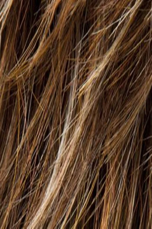 TOBACCO ROOTED | Medium Brown Blended with Light Auburn, Light Golden Blonde and Dark Strawberry Blonde Blend with Shaded Roots
