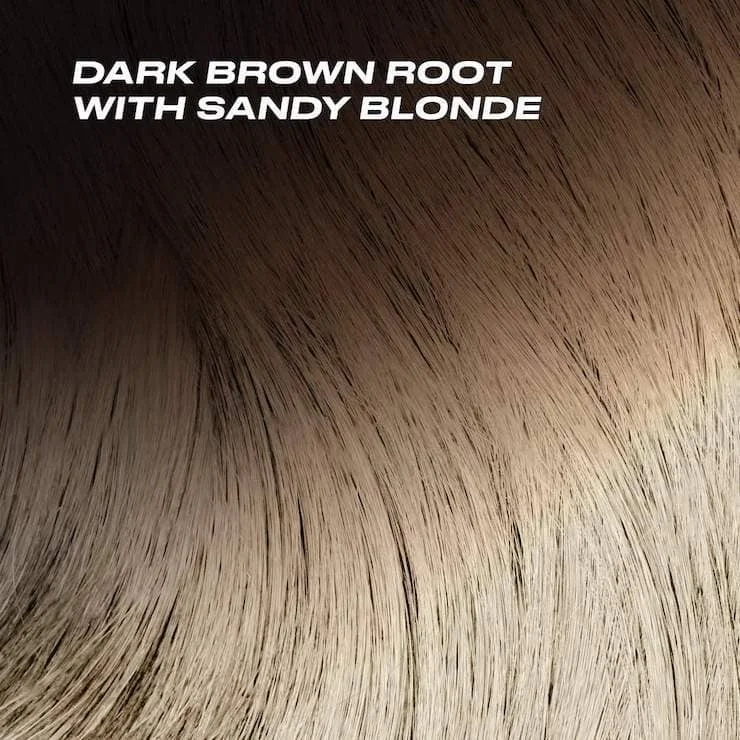 Dark Brown Root with Sandy Blonde