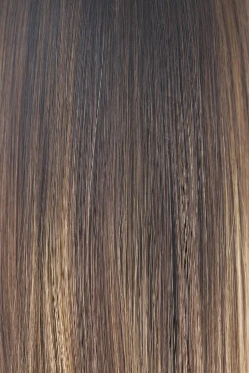 Marble Brown-R | Dark Brn rooted, Medium Brown and Light Honey Brown 50/50 blend