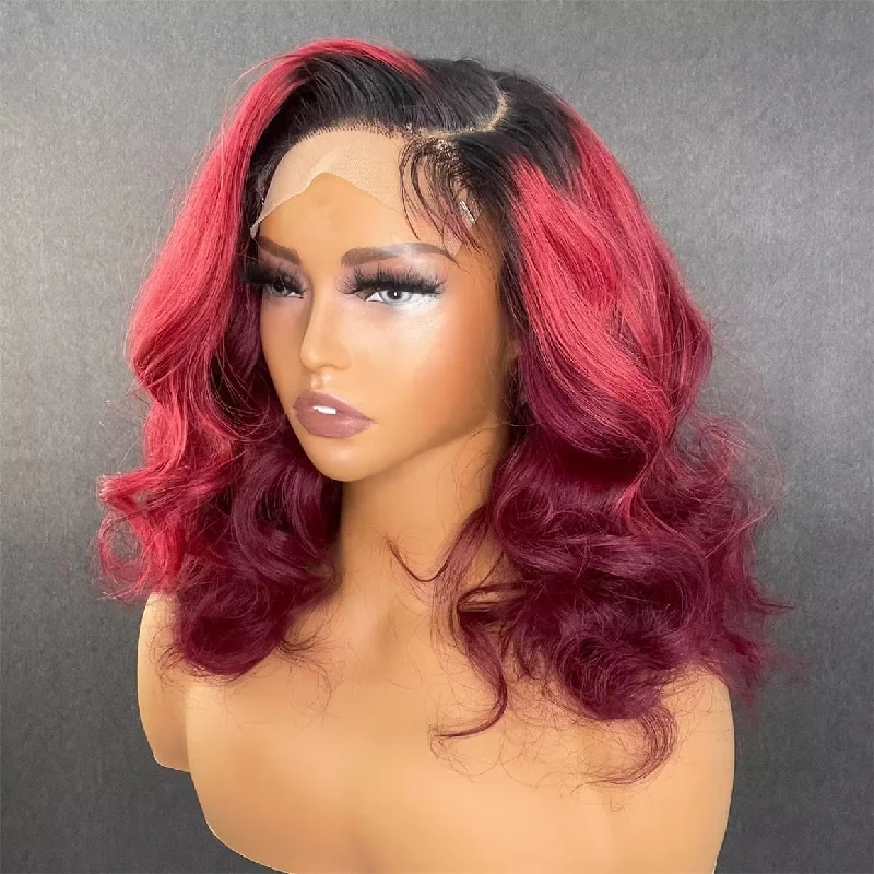 Premium No Lace Wigs Collection---Mixed Colored Body Wave 5x5 Lace Closure Wig