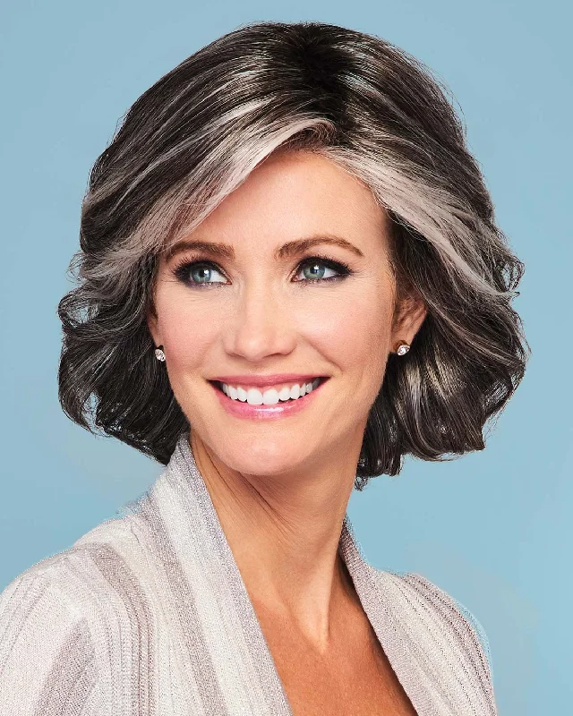 Synthetic Wigs with Volume-Modern Motif | Lace Front & Monofilament Part Synthetic Wig by Gabor Synthetic Wigs with Volume-Modern Motif | Lace Front & Monofilament Part Synthetic Wig by Gabor