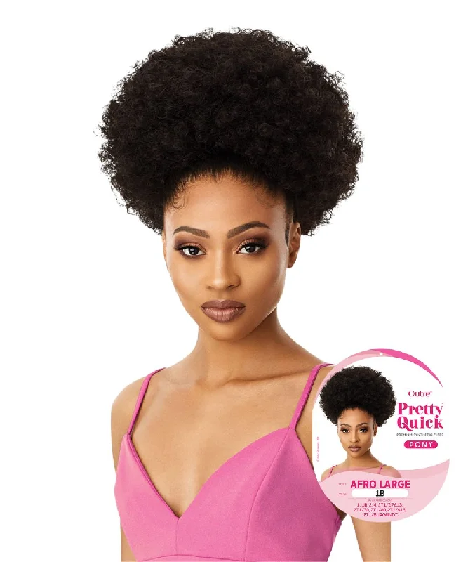 clip-in ponytail extensions, premium ponytail extensions, high-quality clip-in ponytails, 100% human hair ponytails---Outre Pretty Quick - Afro Large clip-in ponytail extensions, premium ponytail extensions, high-quality clip-in ponytails, 100% human hair ponytails---Outre Pretty Quick - Afro Large