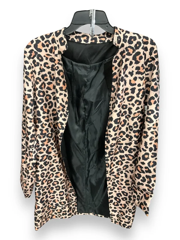 Blazer By Clothes Mentor In Animal Print, Size: L